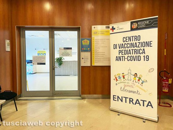 Viterbo - Il centro vaccinazioni pediatriche anti-Covid