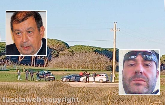 Tarquinia - Uomo trovato morto alle Saline - Nei riquadri Alessandro Giulivi e Dario Angeletti