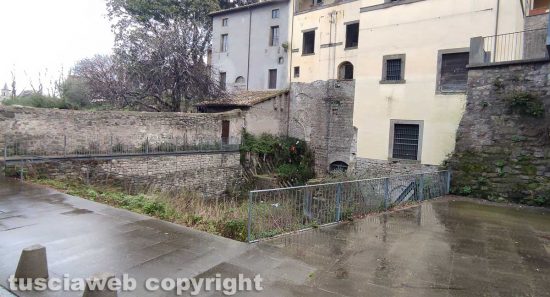 Viterbo - Erbacce e sporcizia alle cantine del palazzo di Vico