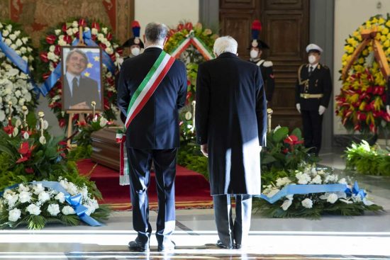 David Sassoli - Camera ardente al Campidoglio - Mattarella e Gualtieri