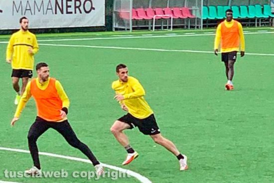 Sport - Calcio - Viterbese - Alessandro Polidori durante l'allenamento di ieri