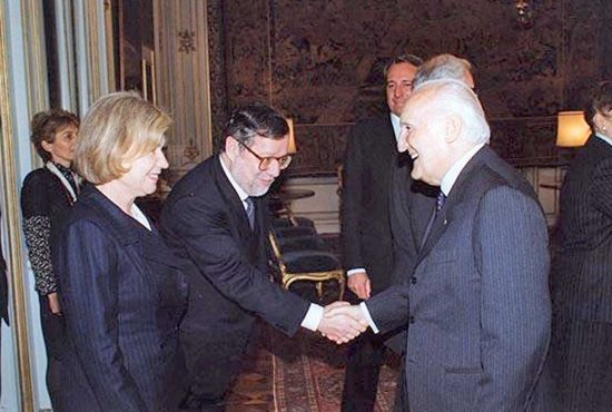 Giovanni Maria Flick con il presidente Oscar Luigi Scalfaro