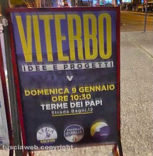 Il manifesto di Lega, FdI e Fondazione