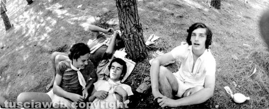 Santino Tosini, Massimo Luziatelli e David Sassoli negli anni '70