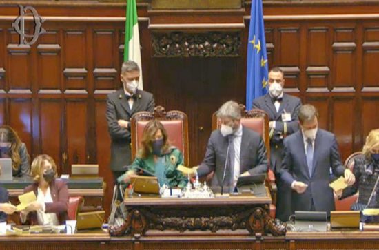 Roberto Fico e Elisabetta Casellati durante lo spoglio dei voti