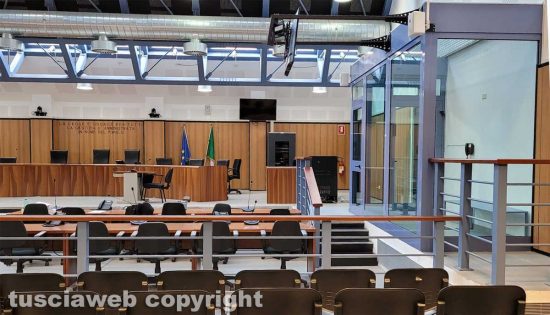 Tribunale di Viterbo - L'aula di corte d'assise