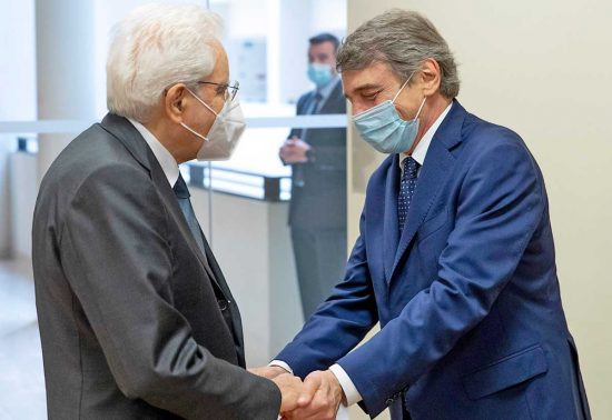 Sergio Mattarella e David Sassoli