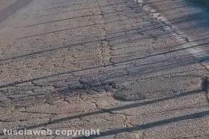 Viterbo - Incuria sulle strade del Poggino
