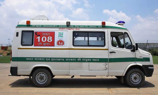 Un'ambulanza indiana