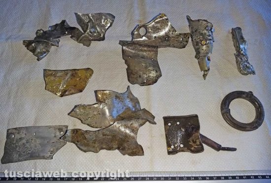 Montefiascone - Alcuni resti rinvenuti del B-26
