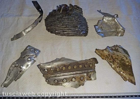 Montefiascone - Alcuni resti rinvenuti del B-26