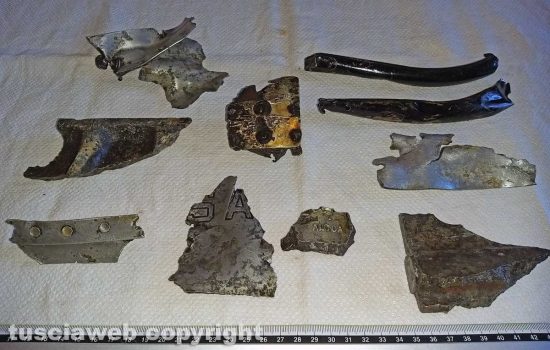 Montefiascone - Alcuni resti rinvenuti del B-26