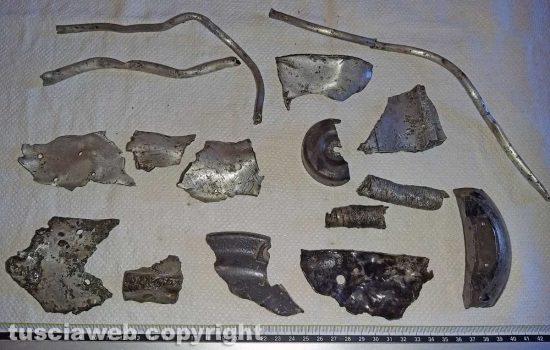 Montefiascone - Alcuni resti rinvenuti del B-26