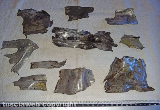 Montefiascone - Alcuni resti rinvenuti del B-26