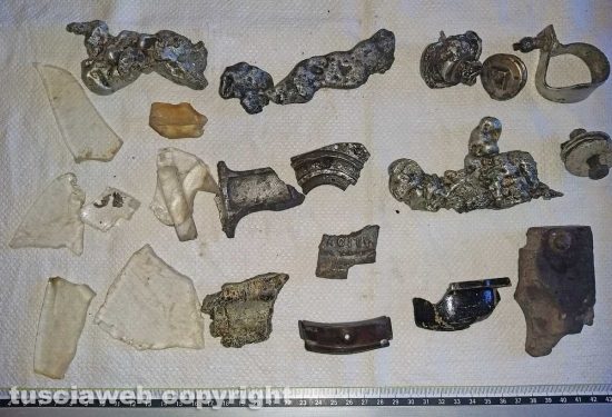 Montefiascone - Alcuni resti rinvenuti del B-26