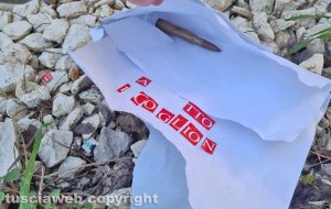 Orte - La busta con il proiettile e la lettera minatoria