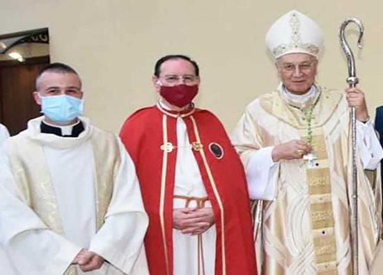 Viterbo - Don Emanuele Germani, Angelo Lucentini e il vescovo Lino Fumagalli