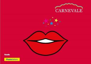 La cartolina di Poste italiane per carnevale 2022