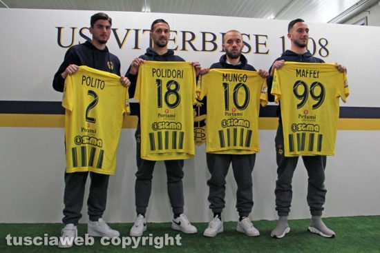 Sport - Calcio - Viterbese - Da sinistra: Polito, Polidori, Mungo e Maffei