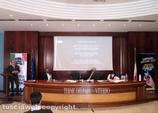 Viterbo - La convention "Sanità e Pnrr" di Fratelli d'Italia