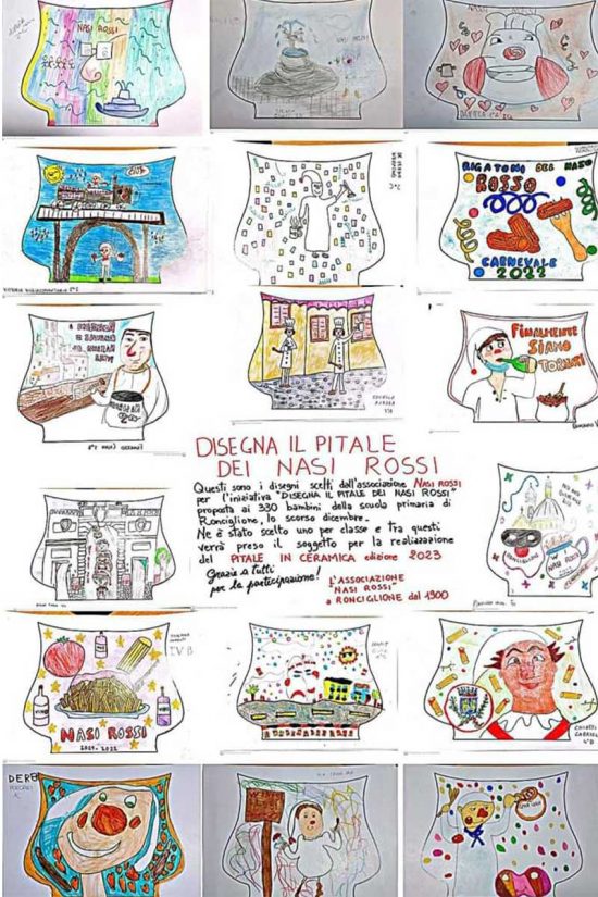 Ronciglione - i disegni dei bambini per l'edizione 2023 del "Pitale dei rigatoni" 