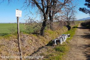 Viterbo - Rifiuti lungo strada Francigena