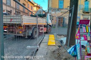Viterbo - I lavori in piazza San Faustino