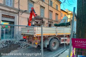Viterbo - I lavori in piazza San Faustino