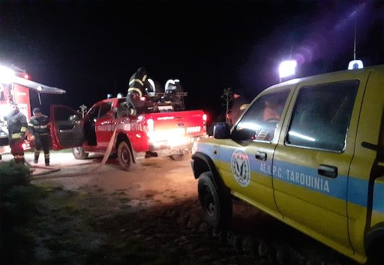 Tarquinia - Incendio nelle campagne della Civita