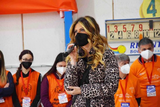 Viterbo - L'assessore reginale Alessandra Troncarelli ai giochi regionali di bocce special olympics Italia team Lazio