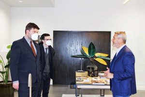 Il presidente della provincia di Viterbo Alessandro Romoli visita il distretto ceramico di Civita Castellana
