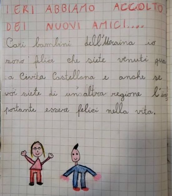 Civita Castellana - Il tema della bambina di seconda elementare