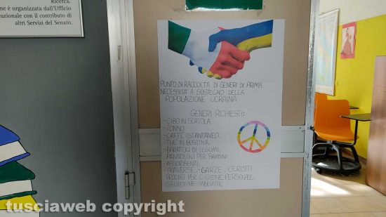 Bassano Romano - Il liceo A. Meucci per la raccolta di beni per l'Ucraina