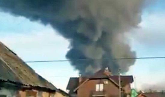 Guerra in Ucraina - Vasylkiv - In fiamme il deposito di munizioni della base aerea
