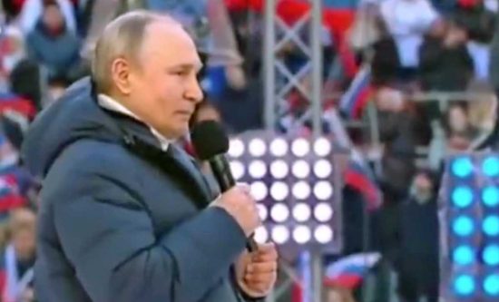 Mosca - L'intervento di Putin alle celebrazioni per l'ottavo anniversario dell'annessione della Crimea