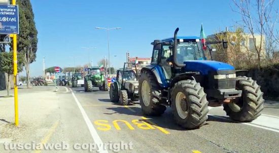 Viterbo - La manifestazione degli 80 trattori