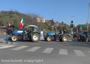 Viterbo - La protesta degli agricoltori a Valle Faul