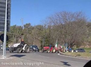 Viterbo - La protesta degli agricoltori a Valle Faul