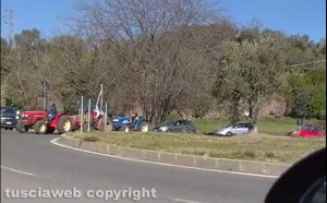 Viterbo - La protesta degli agricoltori a Valle Faul