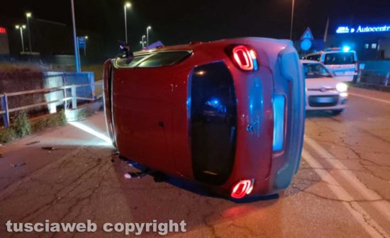 Viterbo - L'incidente sulla Cassia nord