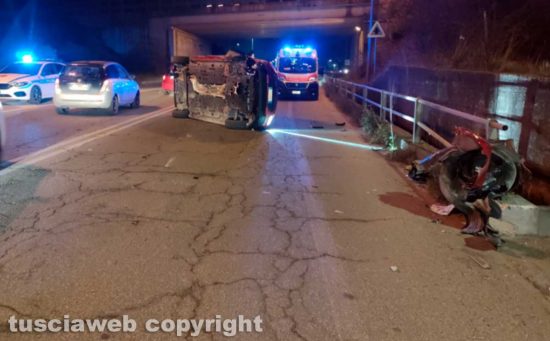 Viterbo - L'incidente sulla Cassia nord