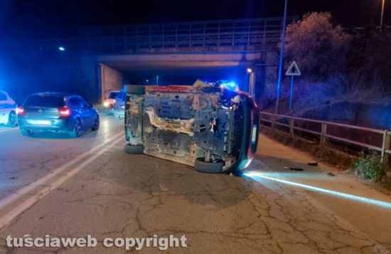 Viterbo - L'incidente sulla Cassia nord