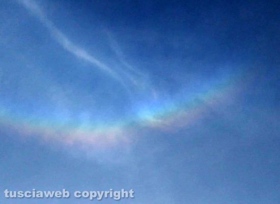 Un arcobaleno al contrario a Viterbo