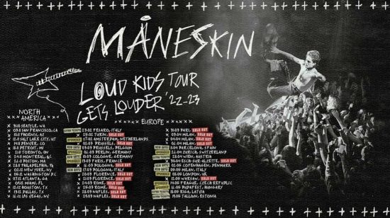 Le date del tour dei Maneskin