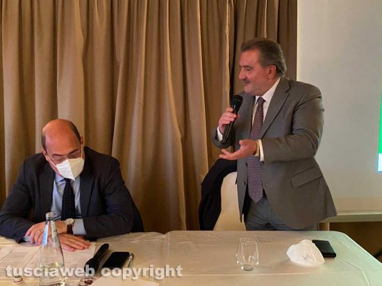 Viterbo - Nicola Zingaretti ed Enrico Panunzi alla Corte delle Terme