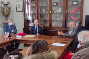 Ernesto Tedesco in visita a Deruta