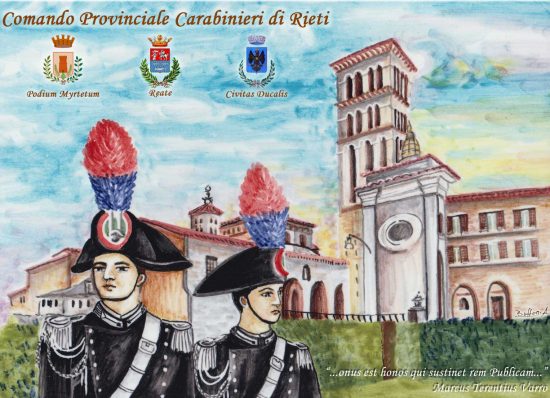Rieti - La mattonella realizzata dal comando provinciale dei carabinieri di Rieti 