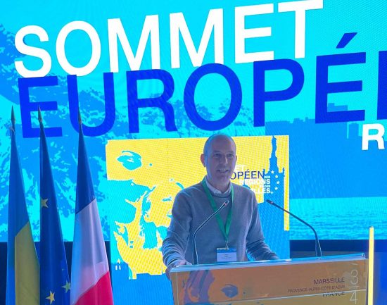 Marsiglia - Il sindaco di Montalto di Castro Sergio Caci al Summit delle regioni e città europee