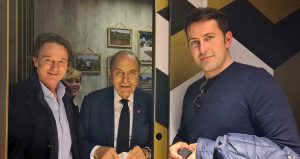 Luca Profili e Francesco Bigiotti con Bruno Vespa
