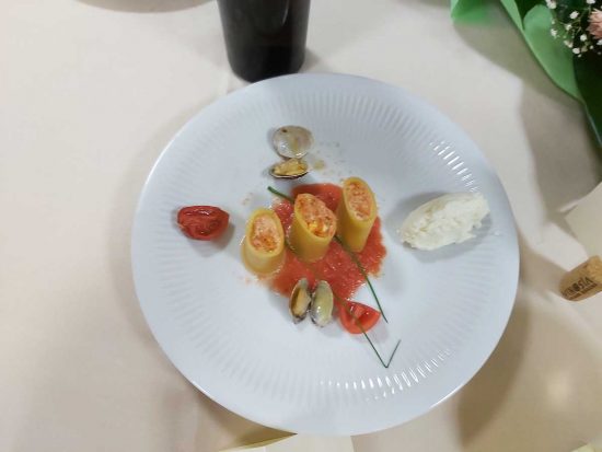 Il piatto con cui Desirè Caneponi ha vinto la rassegna nazionale enogastronomica "Antonio Esposito Ferraioli"